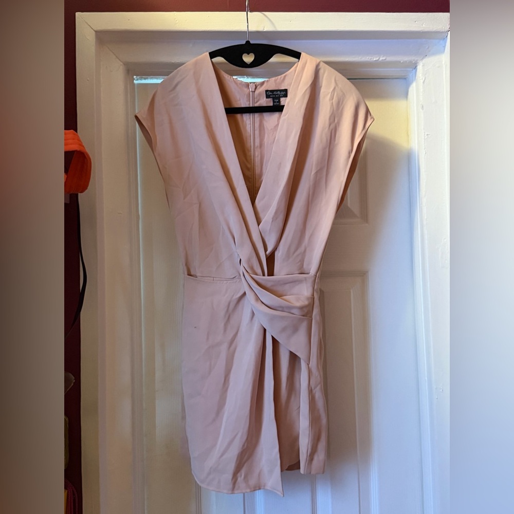 Miss Selfridge Blush Draped Mini Dress